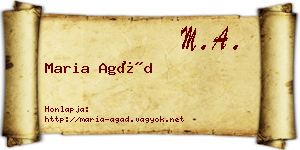 Maria Agád névjegykártya